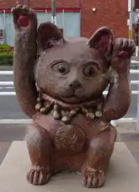 猫の陶彫
